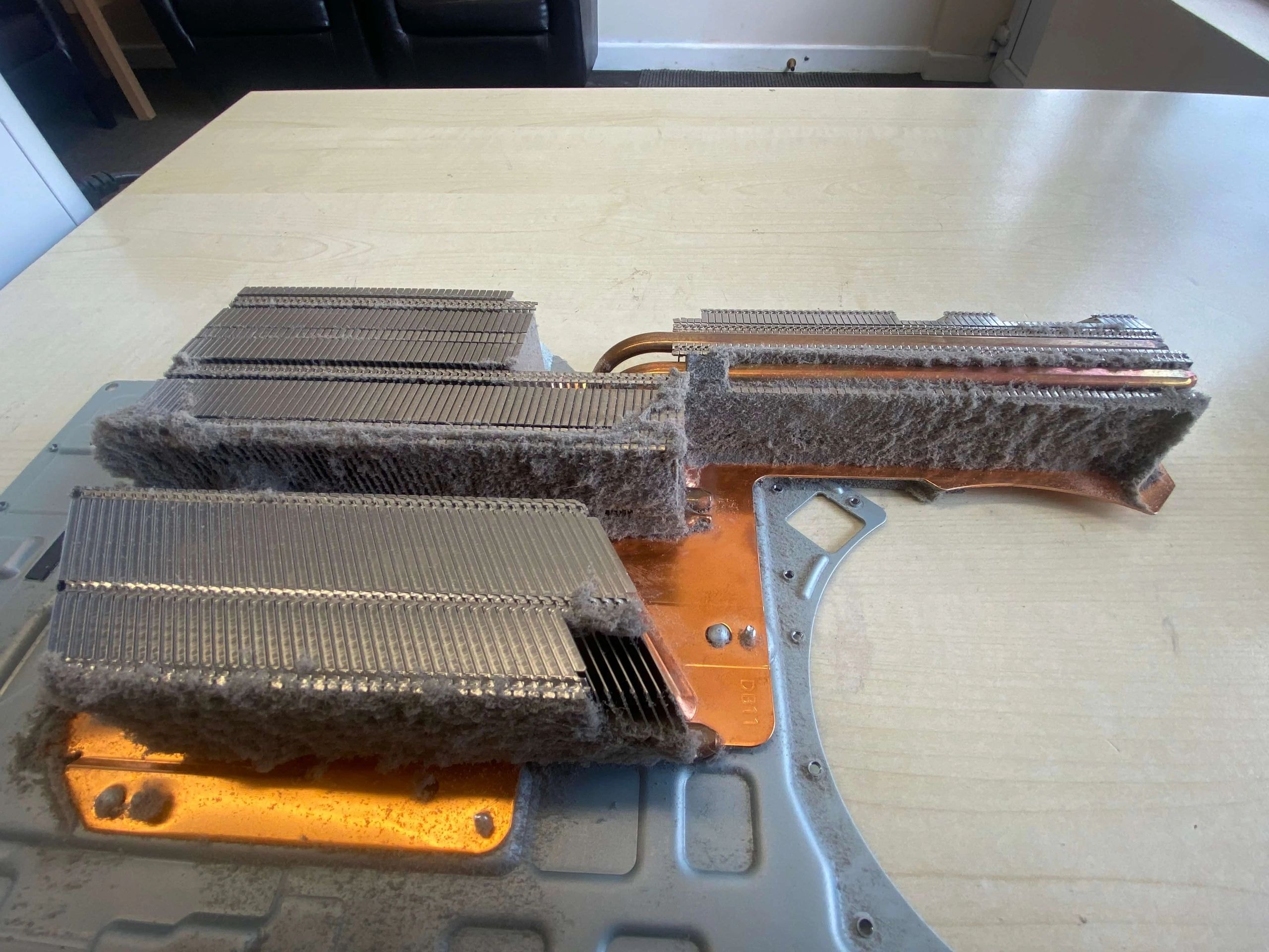 Dusty game console interior